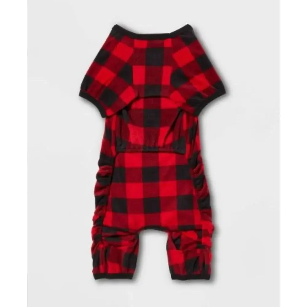 Buffalo Check Plaid Fleece Matching Family Dog Cat Pajama